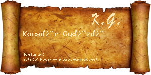 Kocsár Győző névjegykártya